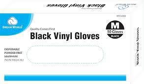 Dream World Black Vinyl Gloves