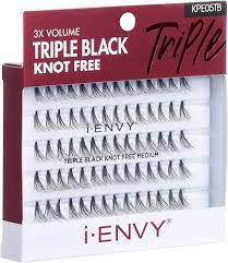 Triple Black Knot Free Medium Individual Lashes