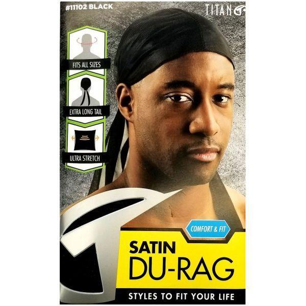 Titan Classic Satin Du-Rag Black