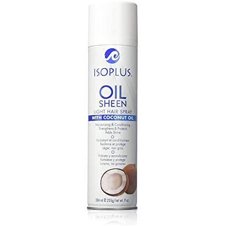 Isoplus Oil Sheen Light Hair Spray w/ Coconut Oil
